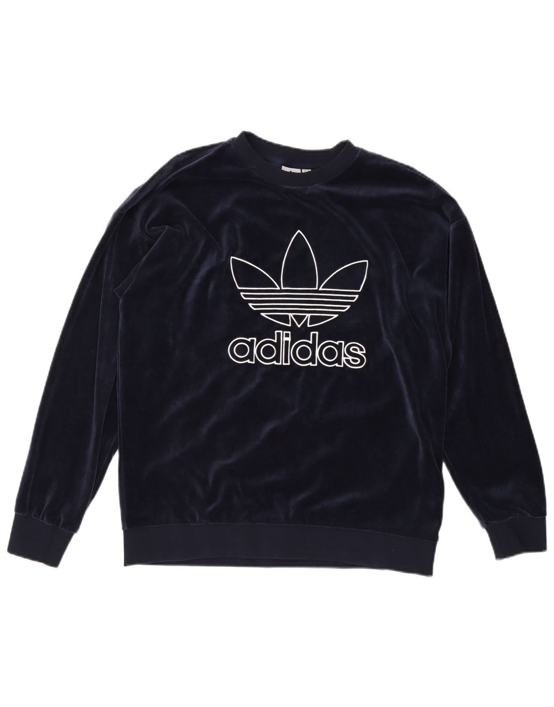 ADIDAS Damen-Sweatshirt in Übergröße mit Grafik, UK 12, mittelmarineblau