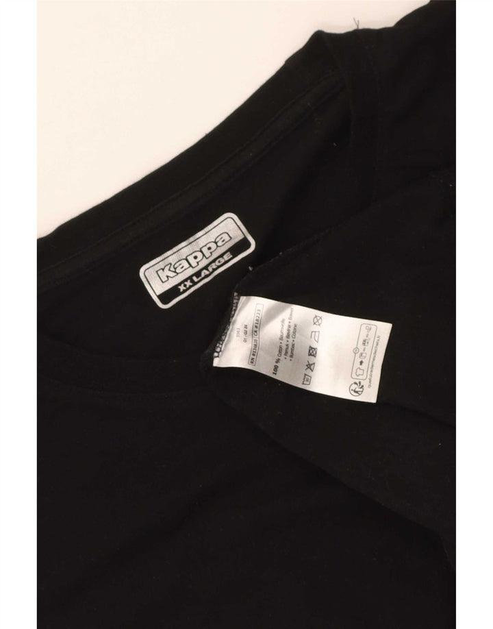 Kappa Herren T-Shirt Top 2XL Schwarz Baumwolle