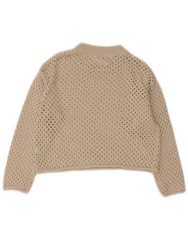 Zara Crop-Pullover mit übergroßem Rollkragenpullover für Mädchen, 11–12 Jahre, gebrochenes Weiß