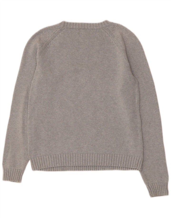 Lands End Damen Drifter U-Boot-Ausschnitt Pullover Pullover UK 10/12 Mittelgrau