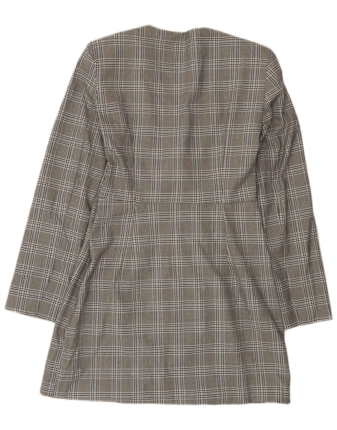 Zara Damen Etuikleid UK 14 Large Graues Hahnentritt-Polyester