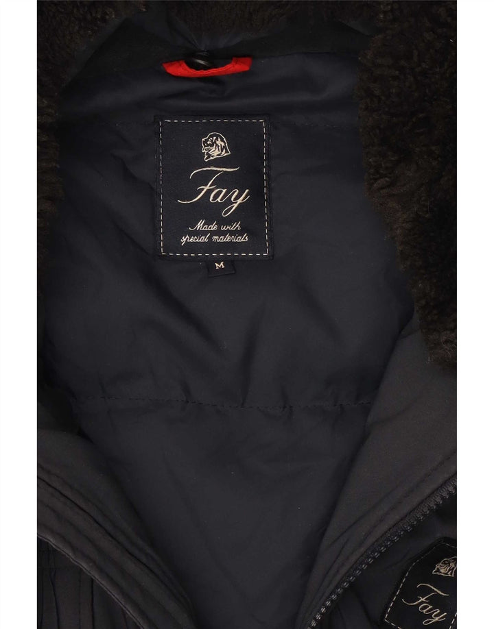 Fay Herren Wattierte Jacke UK 38 Mittel Marineblau