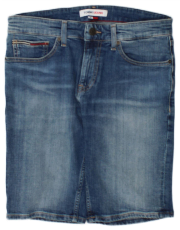 Tommy Hilfiger Herren Denim Shorts W29 Small Blau Baumwolle