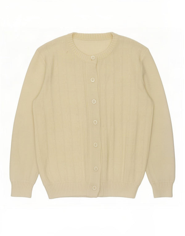 Vintage Damen Cardigan Pullover UK 16 Large Off White
