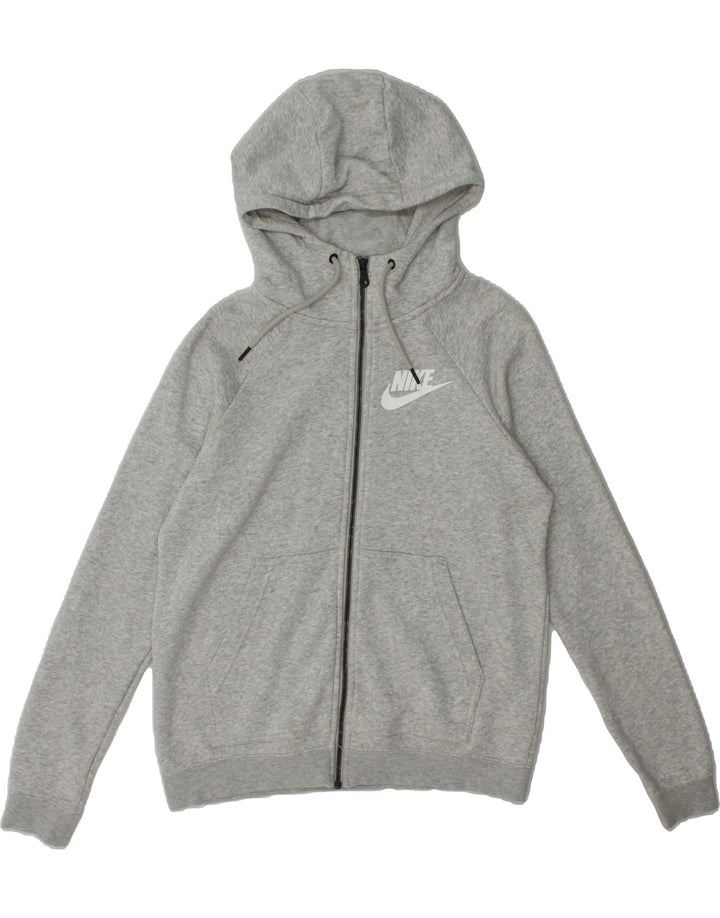NIKE Mens Zip Hoodie Sweater Small Grey Flecked Cotton Vintage Nike and Second-Hand Nike from Messina Hembry 