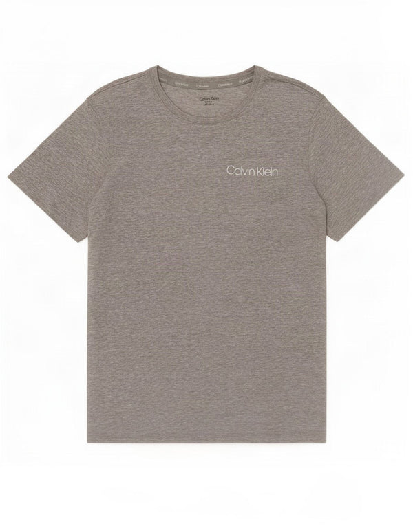 Calvin Klein T-Shirt-Oberteil für Jungen, 12–13 Jahre, grau gefleckte Baumwolle