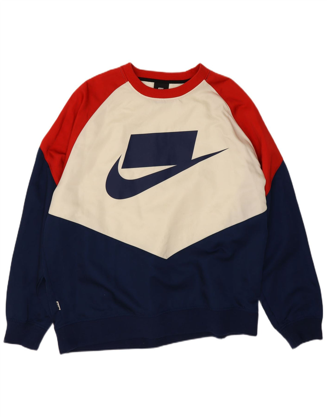 Nike Herren-Sweatshirt mit Grafik, groß, mehrfarbig, Colourblock-Nylon