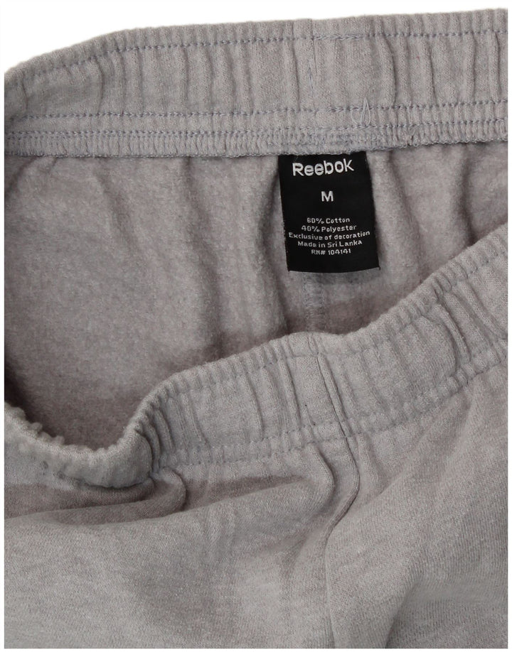 REEBOK Mens Tracksuit Trousers Joggers Medium  Grey Cotton