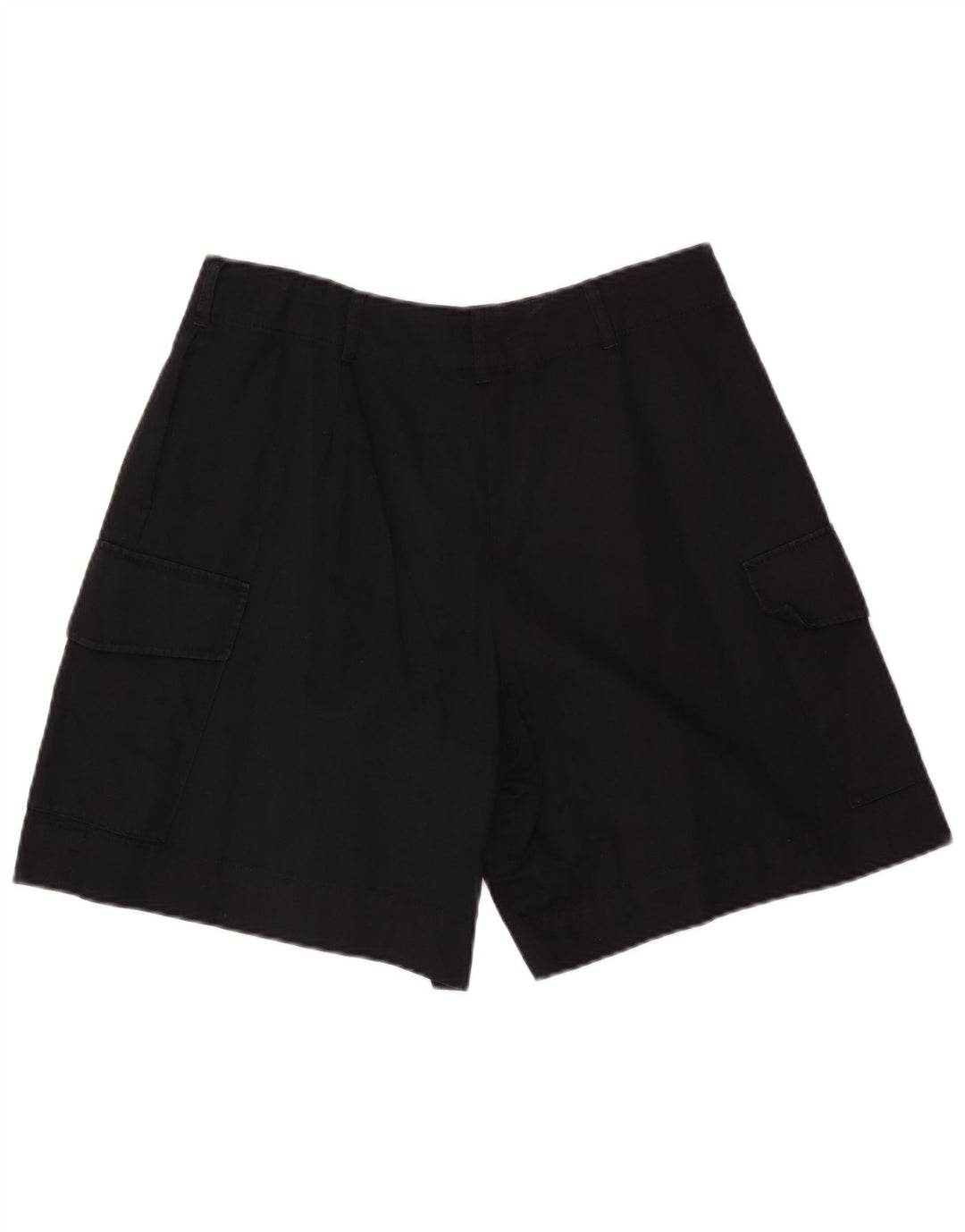Massimo Dutti Damen Cargoshorts EU 42 Large W32 Schwarze Baumwolle
