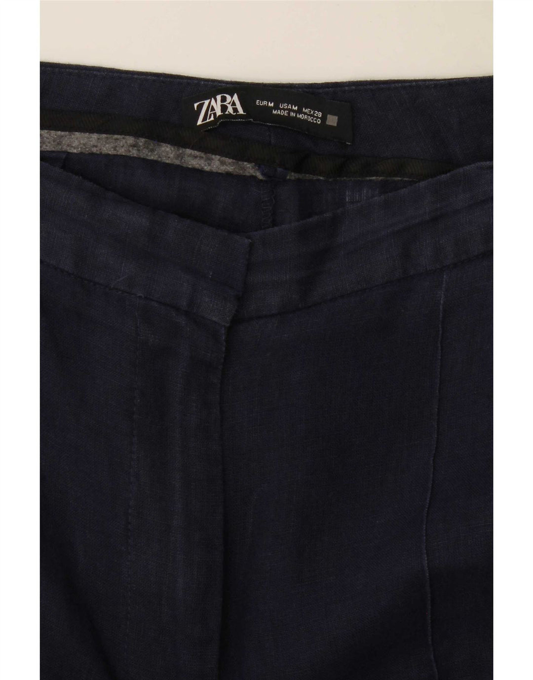 Gerade Chino-Hose für Damen von Zara, Größe M, W30, L31, Marineblau