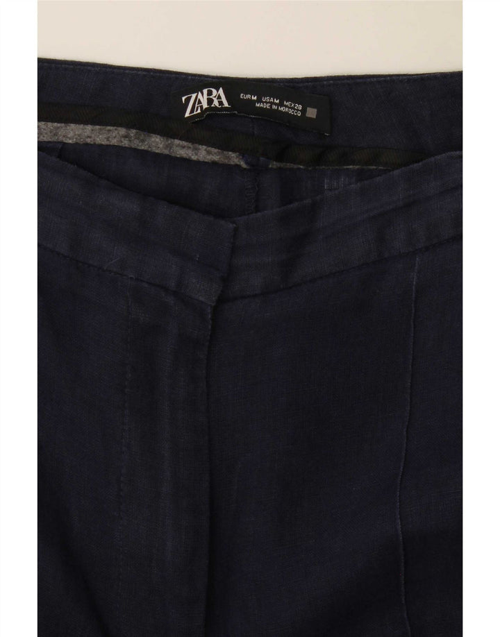 Gerade Chino-Hose für Damen von Zara, Größe M, W30, L31, Marineblau