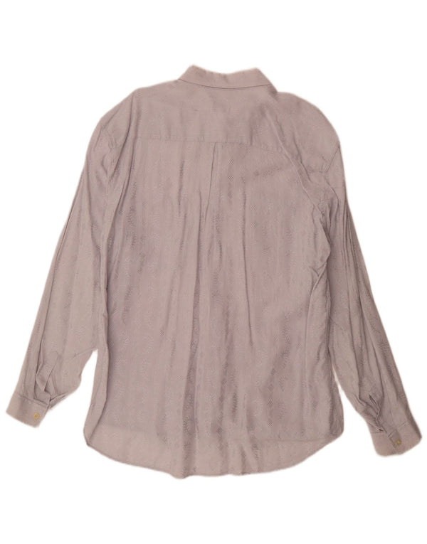 Vintage Herrenhemd XL Lila Blumen Baumwolle