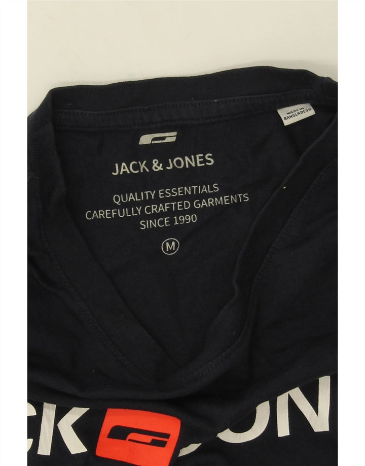 Jack & Jones Herren-T-Shirt mit Grafik, mittlere Marineblau-Baumwolle