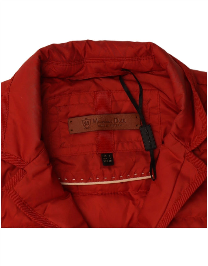 Massimo Dutti Damen Wattierte Jacke UK 10 Small Orange Polyester