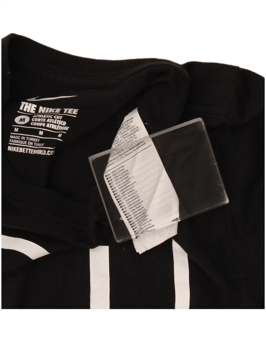 Nike Herren-T-Shirt mit Grafik, mittelgroß, schwarze Baumwolle