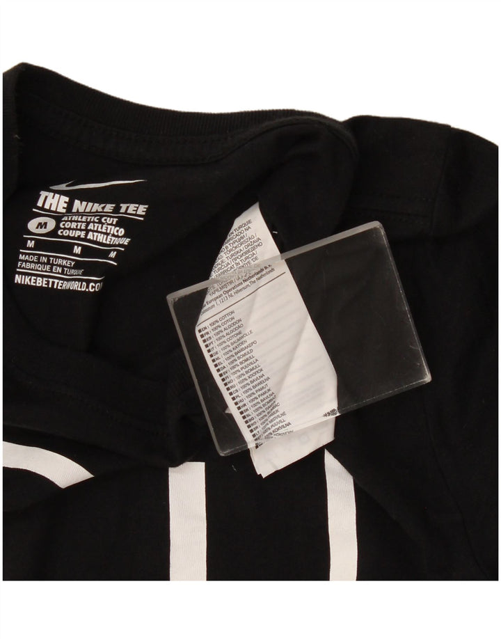 Nike Herren-T-Shirt mit Grafik, mittelgroß, schwarze Baumwolle