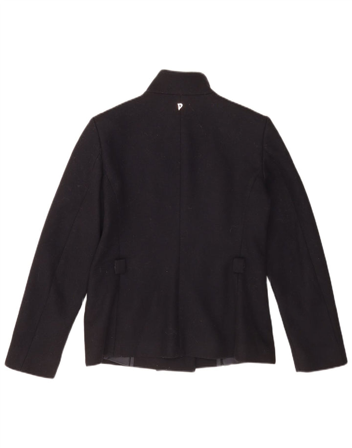 Dondup Damen Pea Coat IT 44 Mittelmarineblaue Wolle