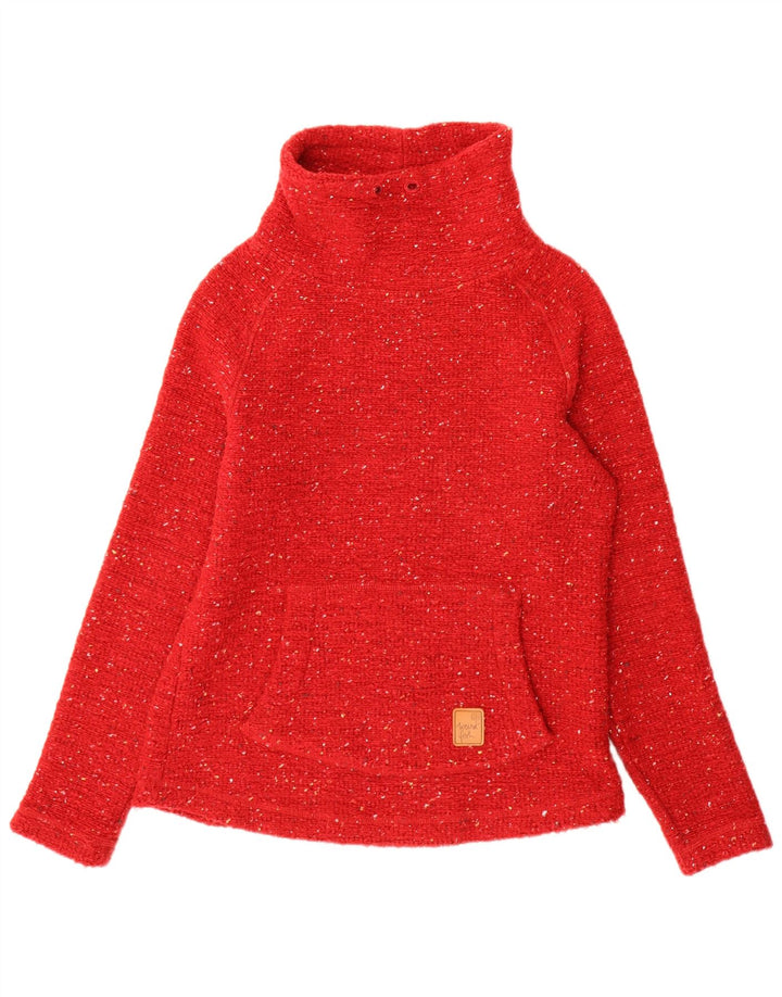 Weird Fish Rollkragenpullover für Damen, Gr. 10, Größe S, rot gefleckt