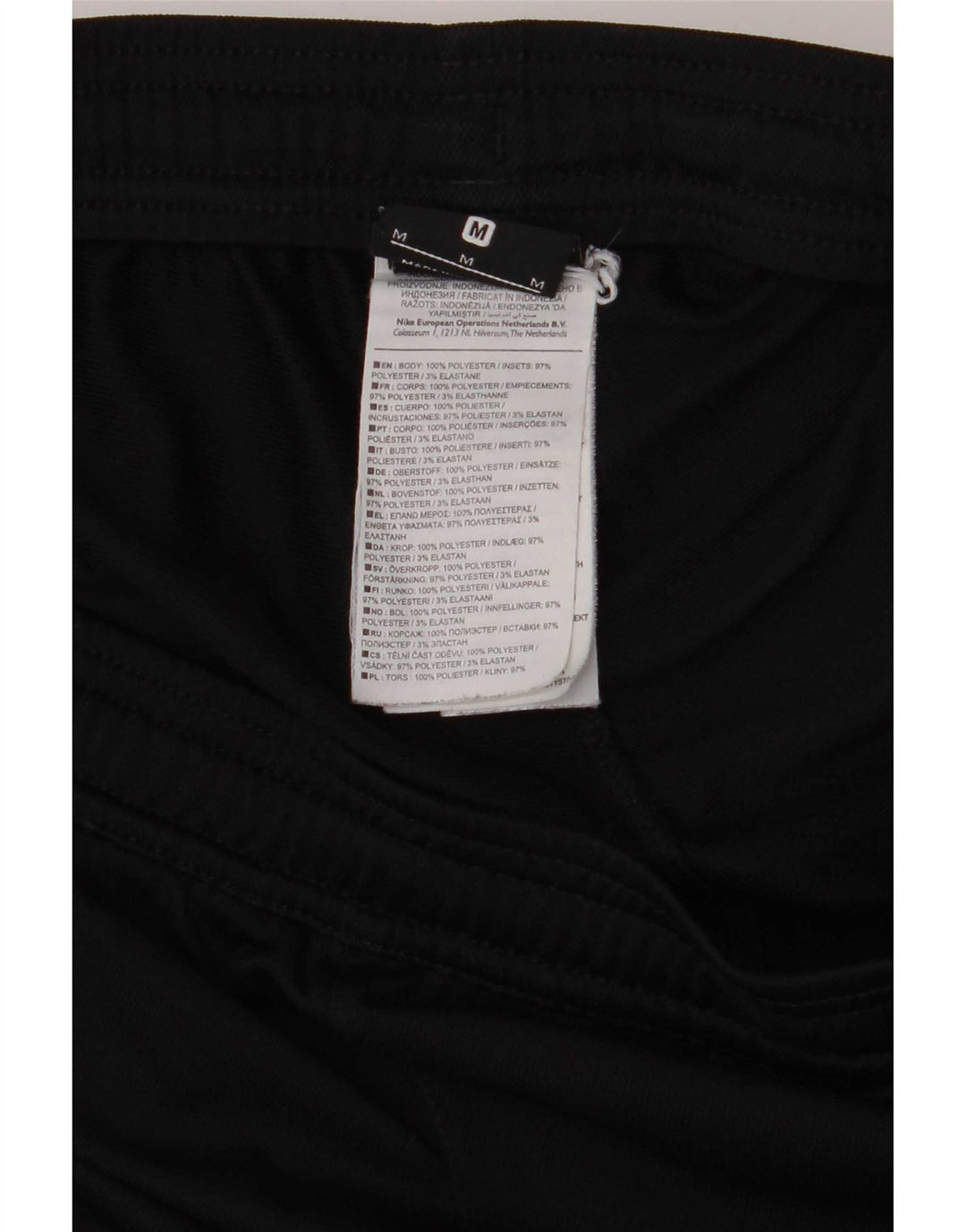 Nike Herren-Trainingshose aus mittelschwarzem Colourblock-Polyester