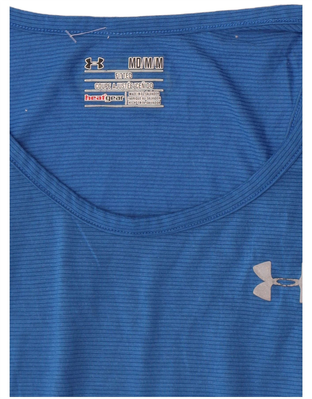 Under Armour Herren Heat Gear Weste Top Mittelblau Nadelstreifen