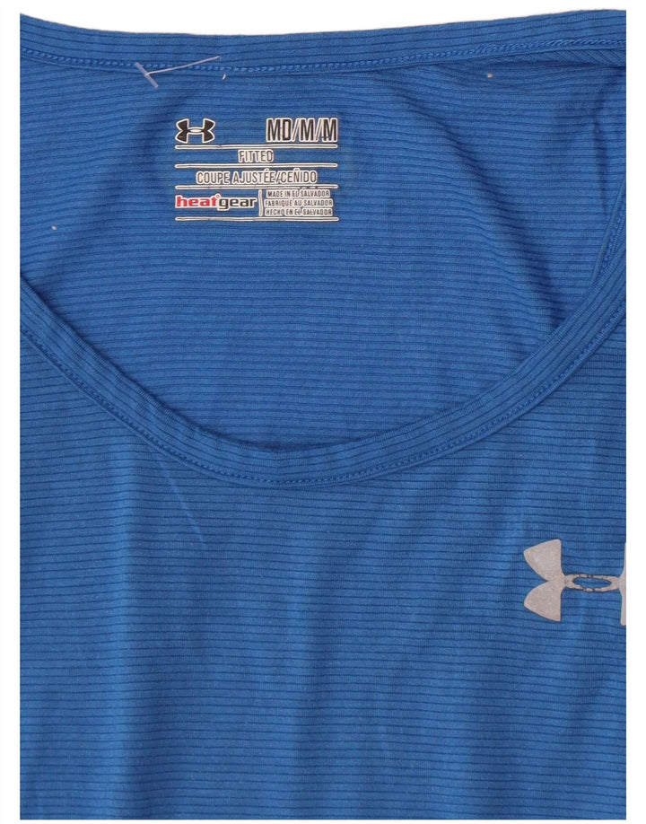 Under Armour Herren Heat Gear Weste Top Mittelblau Nadelstreifen