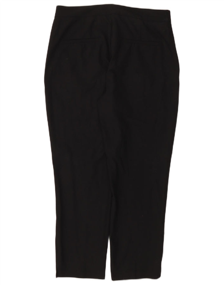 Schmale, verkürzte Damenhose von Zara, US 8, Mittel, W30, L25, Schwarz, Polyester