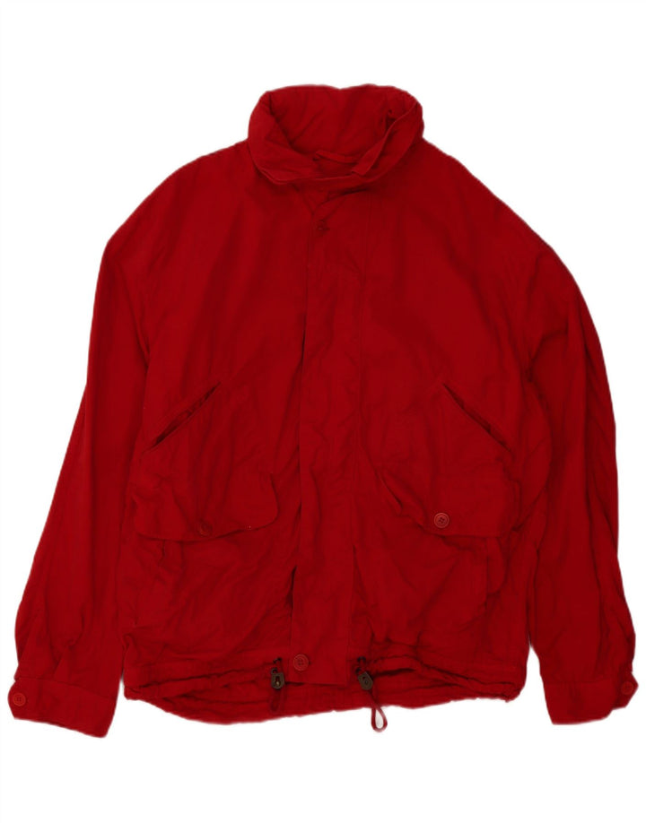 Vintage Herren Kapuzen-Utility-Jacke UK 42 XL Rot