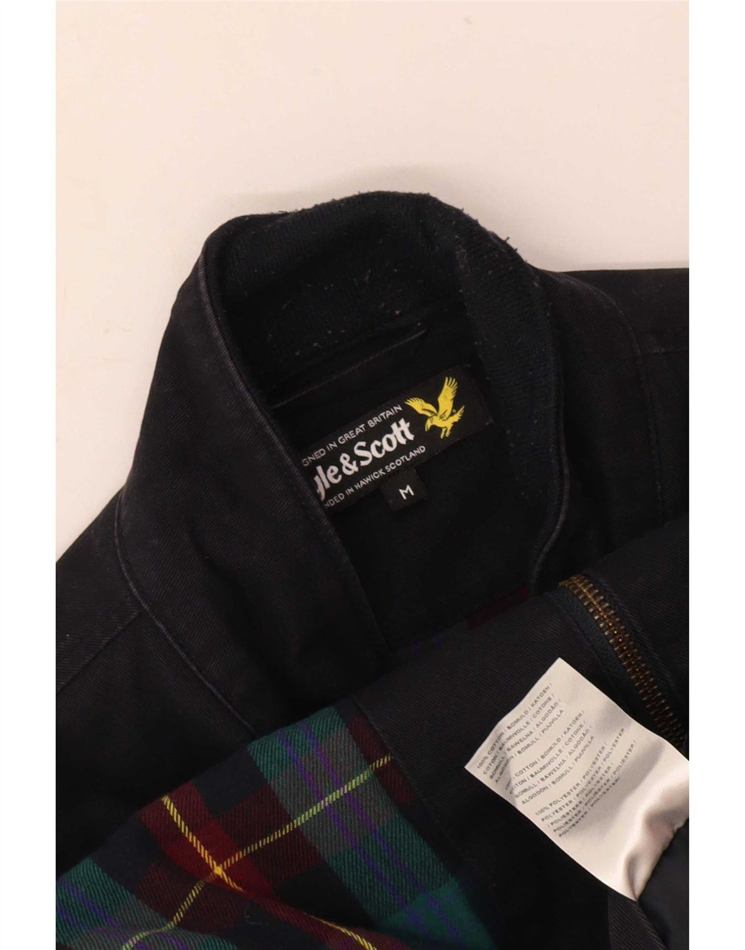 Lyle & Scott Herren Bomberjacke UK 38 Mittelmarineblaue Baumwolle