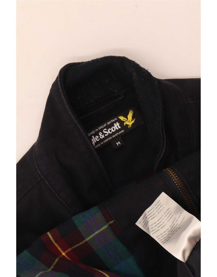 Lyle & Scott Herren Bomberjacke UK 38 Mittelmarineblaue Baumwolle