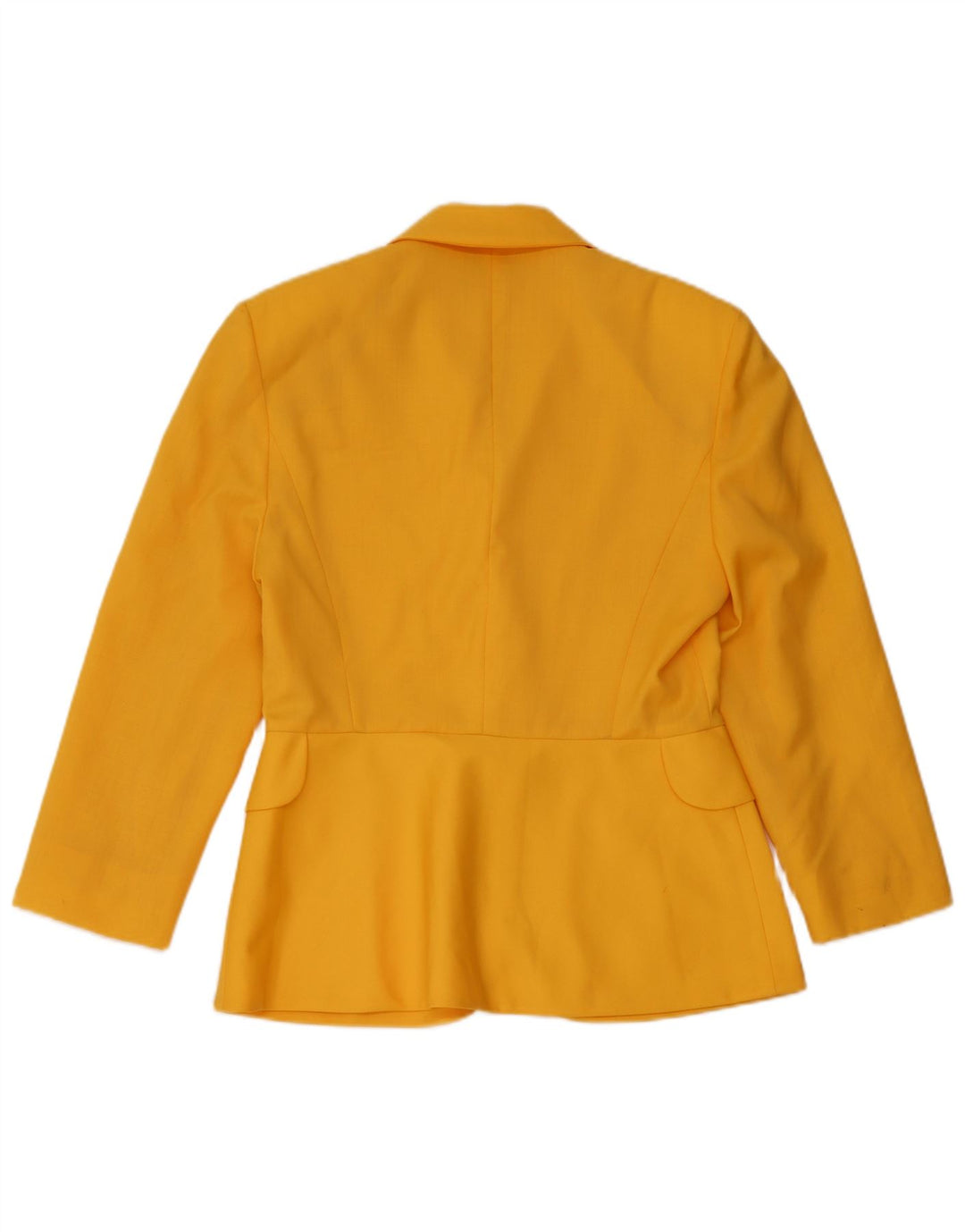 Vintage Damen 1 Knopf Blazer Jacke IT46 Große gelbe Wolle