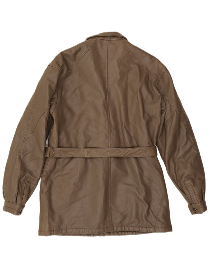 VINTAGE Herren Lederjacke IT 48 Mittelbraunes Leder