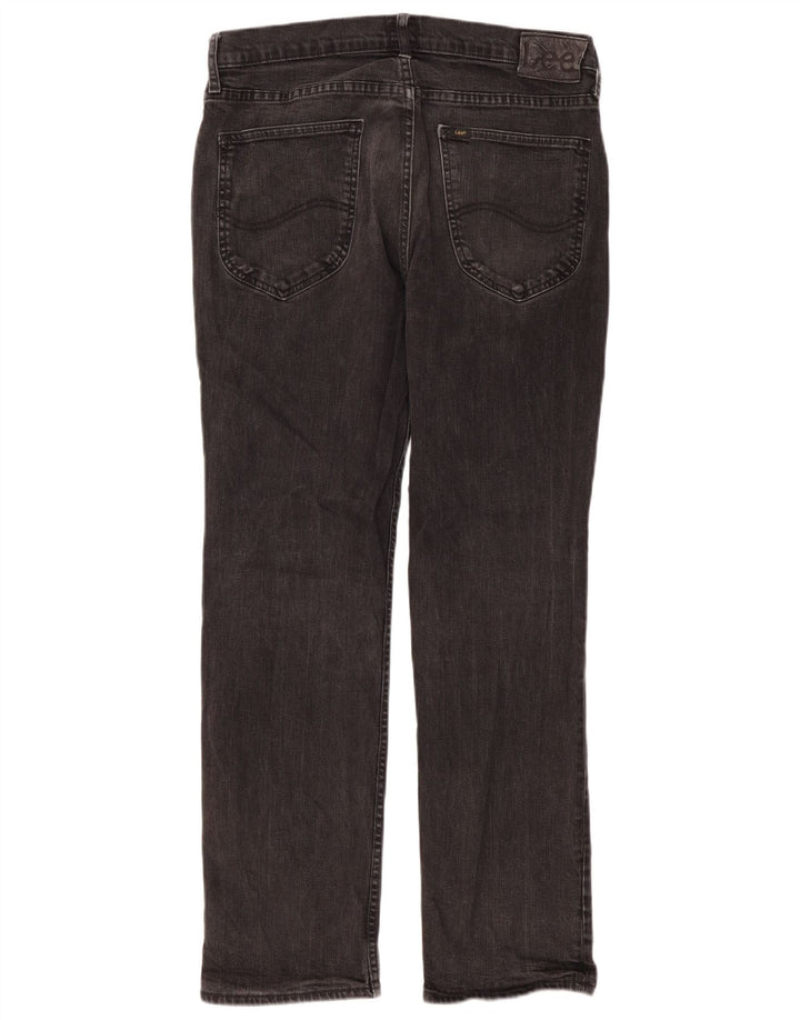 Lee Herren Blake Straight Jeans W33 L30 Graue Baumwolle