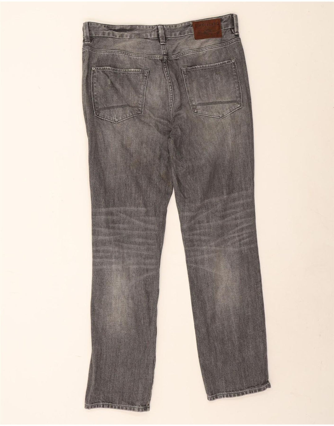 Timberland Herren Thompson Straight Jeans W34 L30 Graue Baumwolle