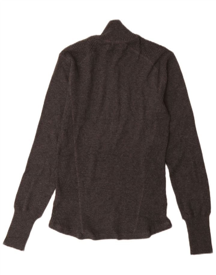 Eddie Bauer Herren-Pullover mit Reißverschluss am Hals, kleine graue Baumwolle