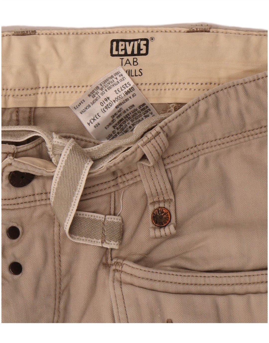 Levi's Herren gerade Cargohose W33 L34 Beige Baumwolle