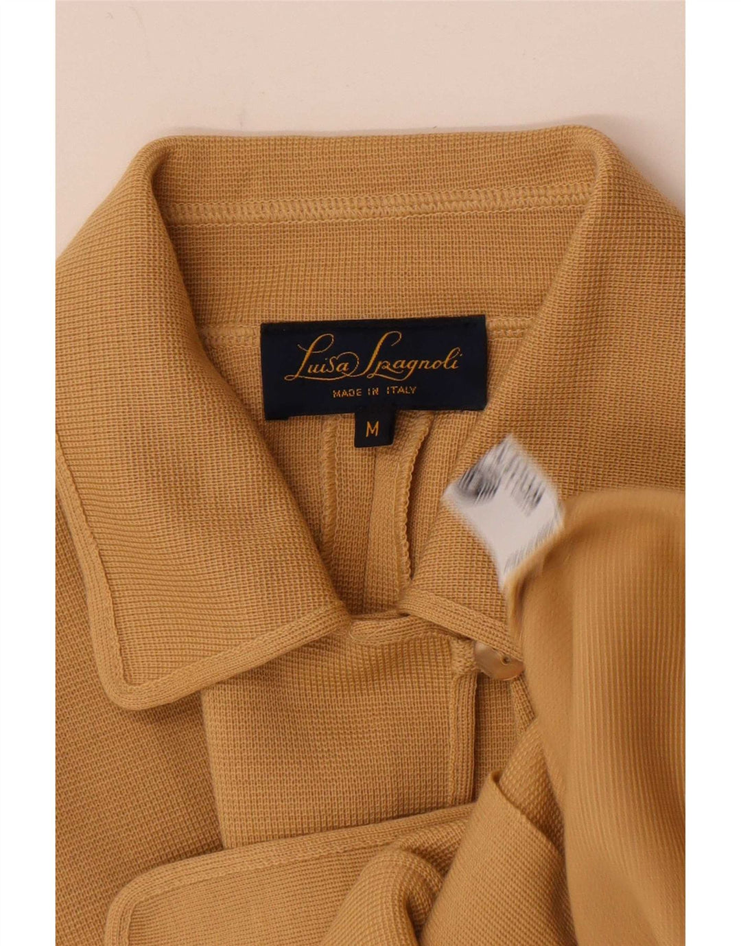 Luisa Spagnoli Damen Strickjacke UK 14 Mittelbeige Wolle