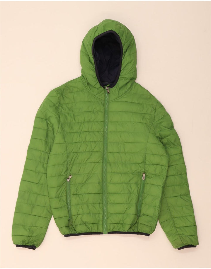 Champion wattierte Herrenjacke mit Kapuze, UK 38, mittelgrün, Polyamid
