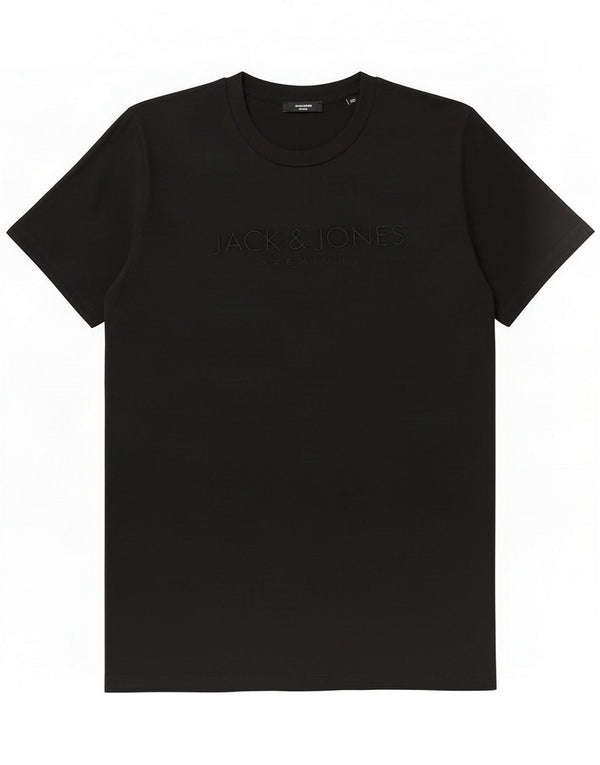 Jack & Jones Herren T-Shirt Top Large Black Cotton