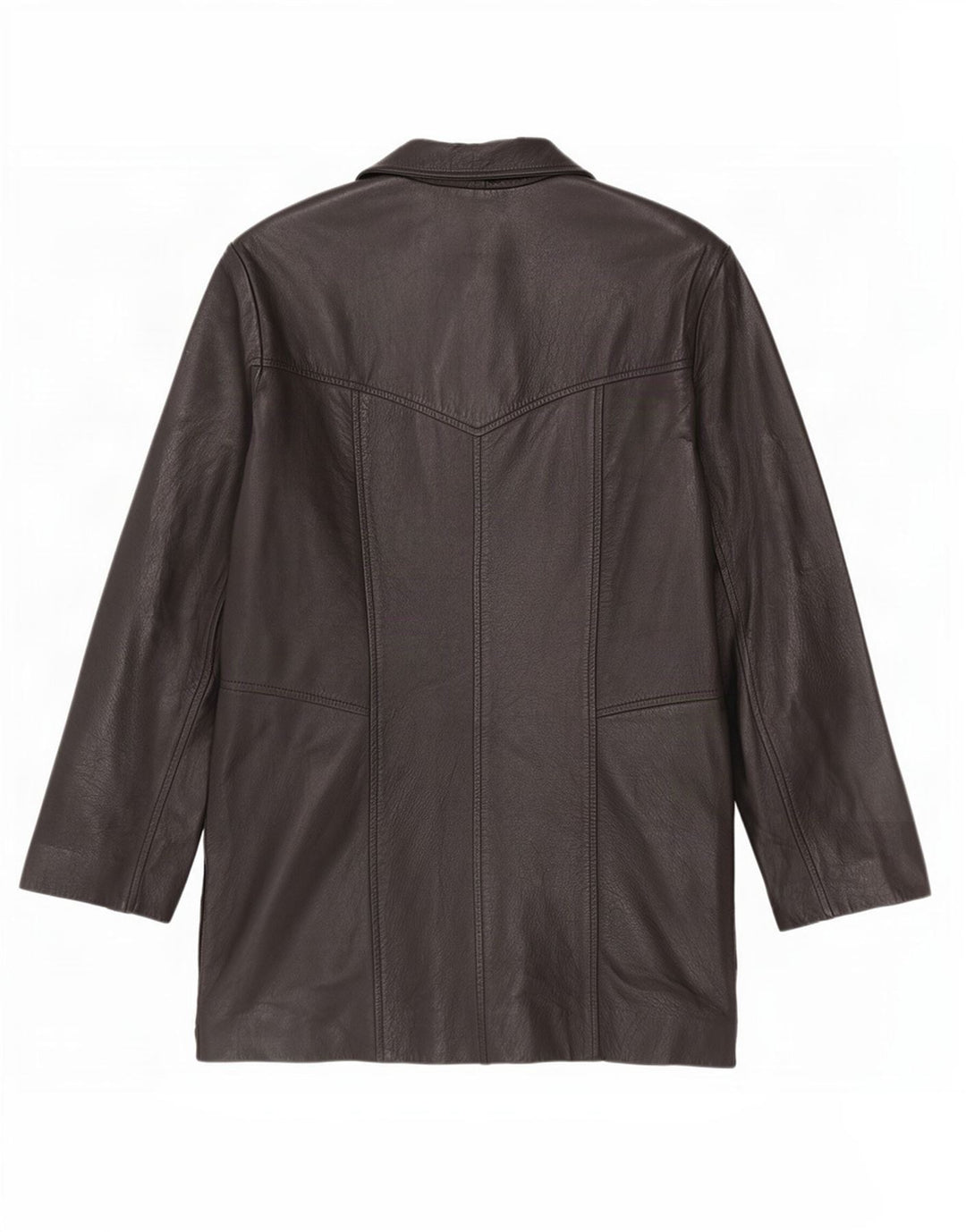 Heeli Damen-Blazer aus Leder mit 5 Knöpfen, Gr. 16, Schwarz