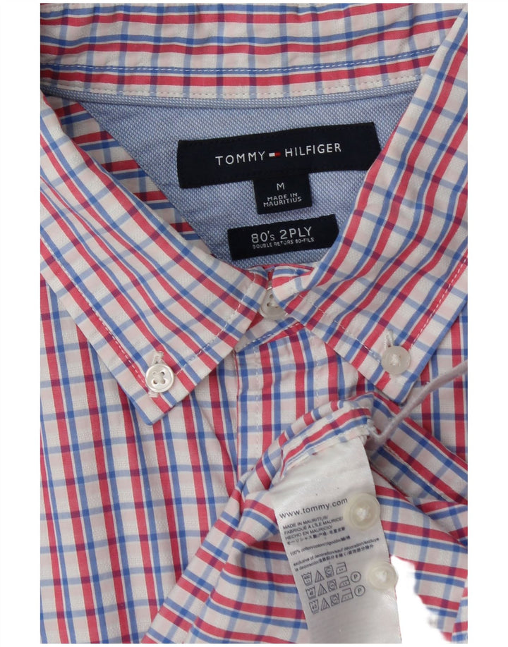 TOMMY HILFIGER Herren 80er Zweilagiges Hemd aus mittelmehrfarbiger Karo-Baumwolle