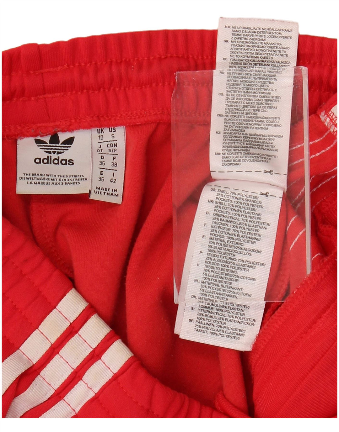 Adidas Trainingshose für Damen, UK 10, Größe S, Rot, Polyester
