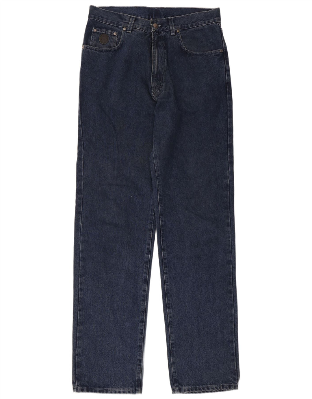 Trussardi Herren Straight Jeans W34 L32 Marineblaue Baumwolle