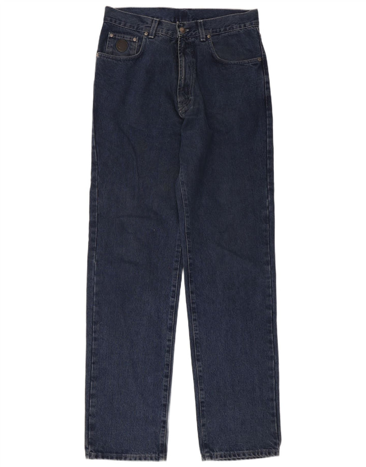 Trussardi Herren Straight Jeans W34 L32 Marineblaue Baumwolle