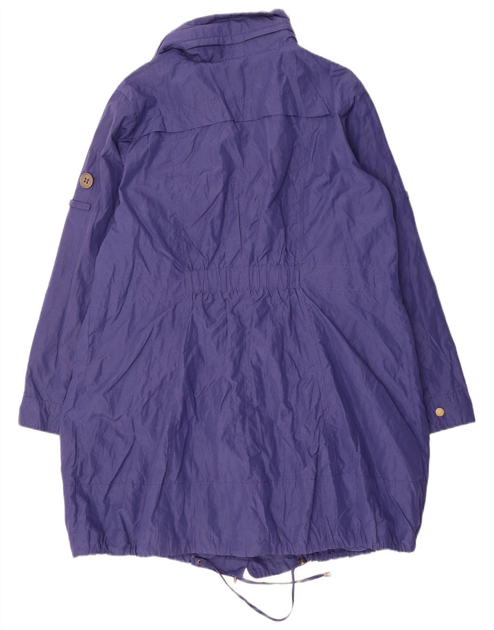 Marks & Spencer Damen Übergroßer Regenmantel UK 20 2XL Blaue Baumwolle