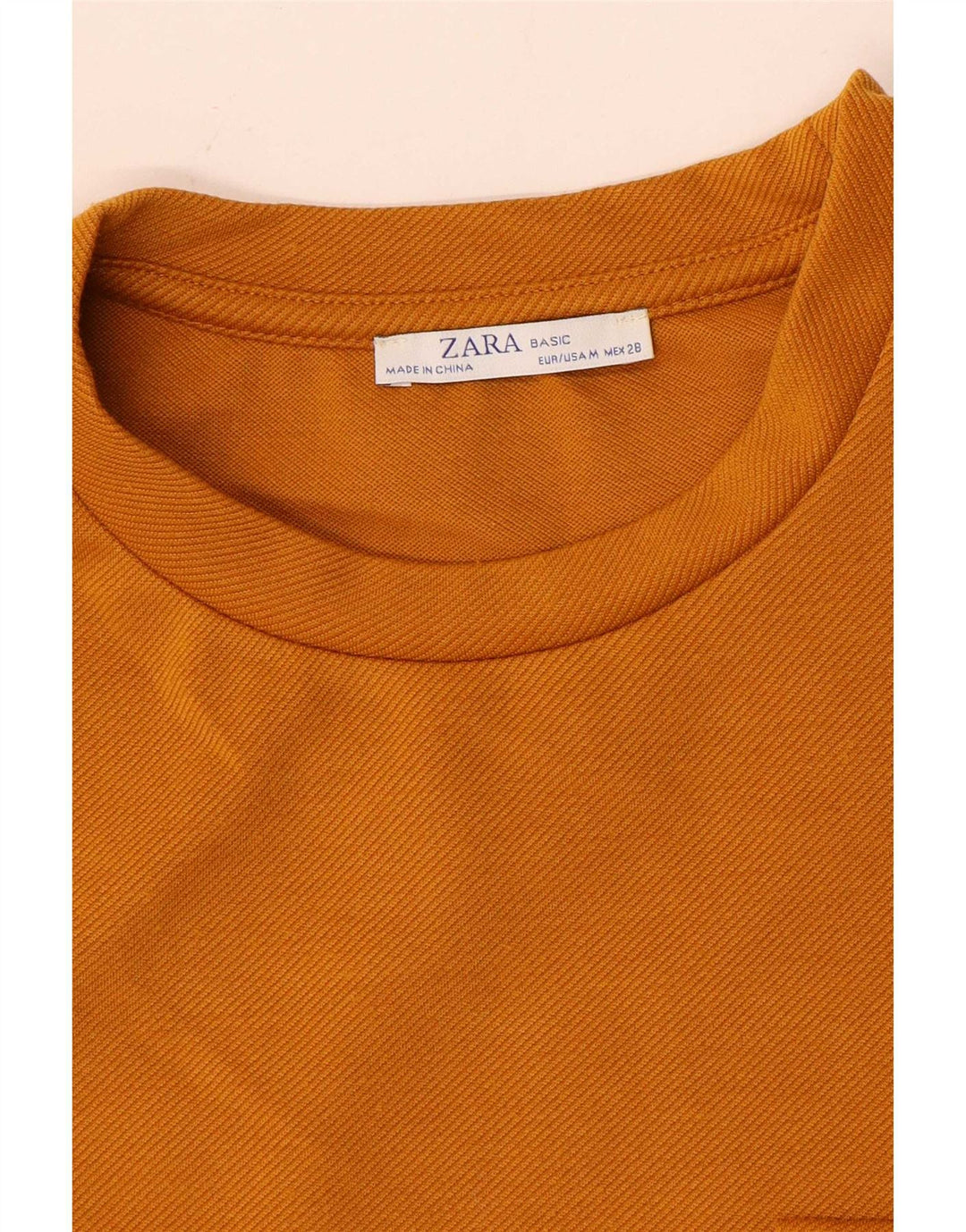 Zara Damen Top Langarm UK 14 Medium Orange