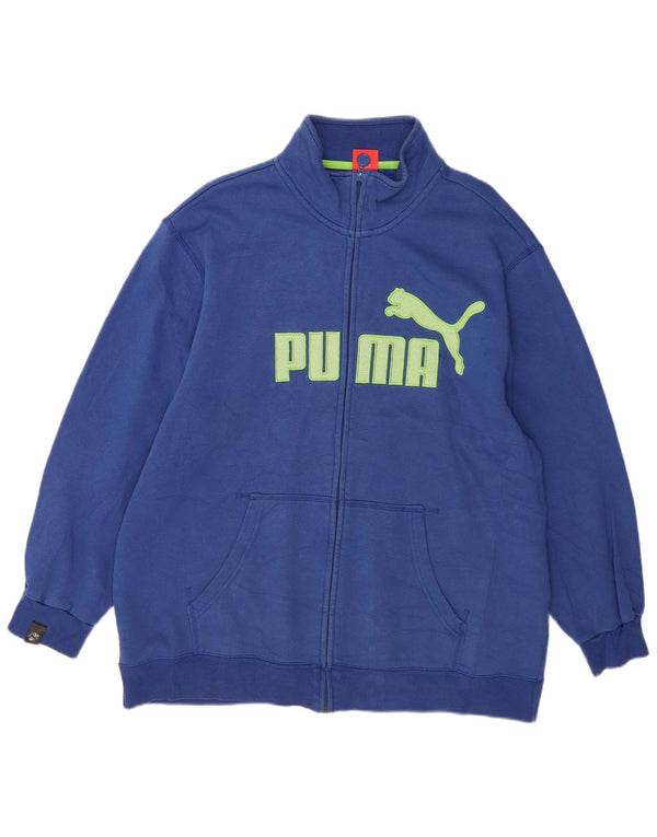 Puma Herren Graphic Trainingsanzug Top Jacke 2XL Blau Baumwolle