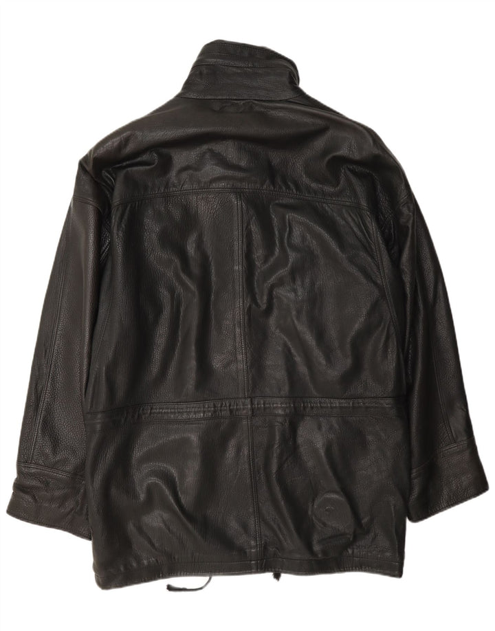 Pierre Cardin Herren Lederjacke UK 42 XL Schwarz