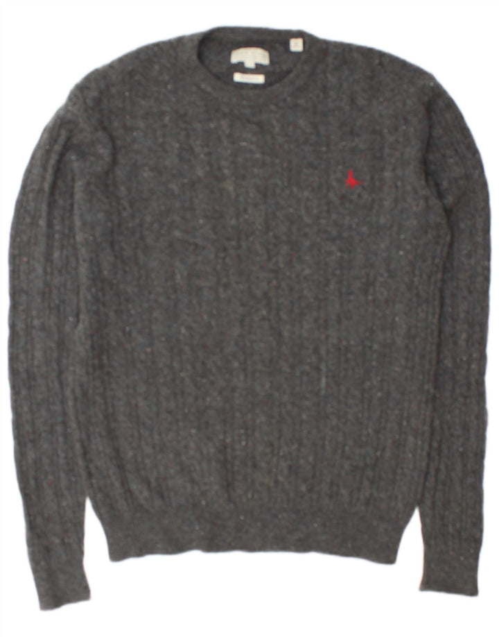 Jack Wills Herren The Marlow Pullover mit Rundhalsausschnitt Mittelgrau meliert