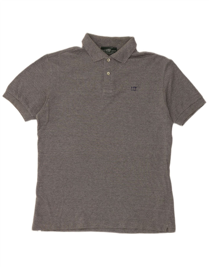 Henry Cottons Herren-Poloshirt, kleine graue Baumwolle