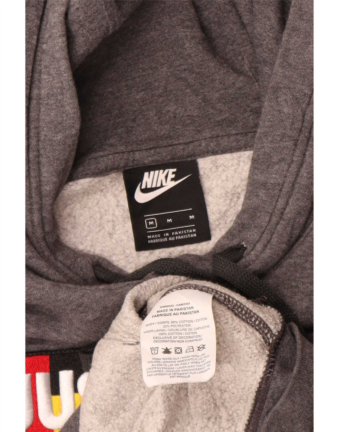 Nike Herren-Kapuzenpullover mit Grafik, mittelgraue Baumwolle